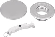 Drag Specialties Gas Cap with Paint Protectors Fuel Cap Chrome Silver Non-Vented #012030