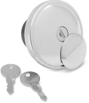 Drag Specialties Screw-In Locking Gas Cap Fuel Cap Chrome Silver Screw Cap Vented