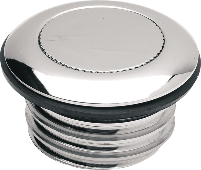 Drag Specialties Pop-Up Gas Cap Fuel Cap Chrome Silver Early Non-Vented Billet Aluminium