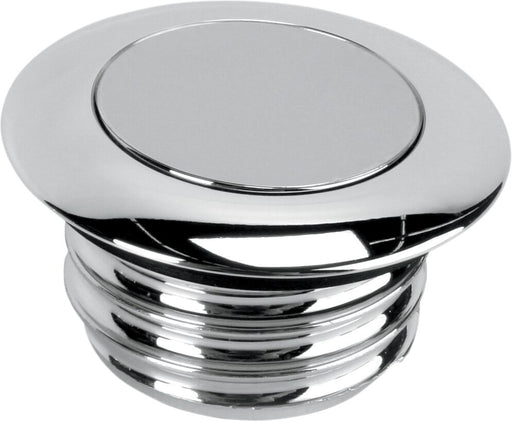 Drag Specialties Pop-Up Gas Cap Fuel Cap Chrome Silver Late Non-Vented Billet Aluminium