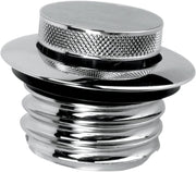 Drag Specialties Pop-Up Gas Cap Fuel Cap Chrome Silver Late Non-Vented Billet Aluminium Each