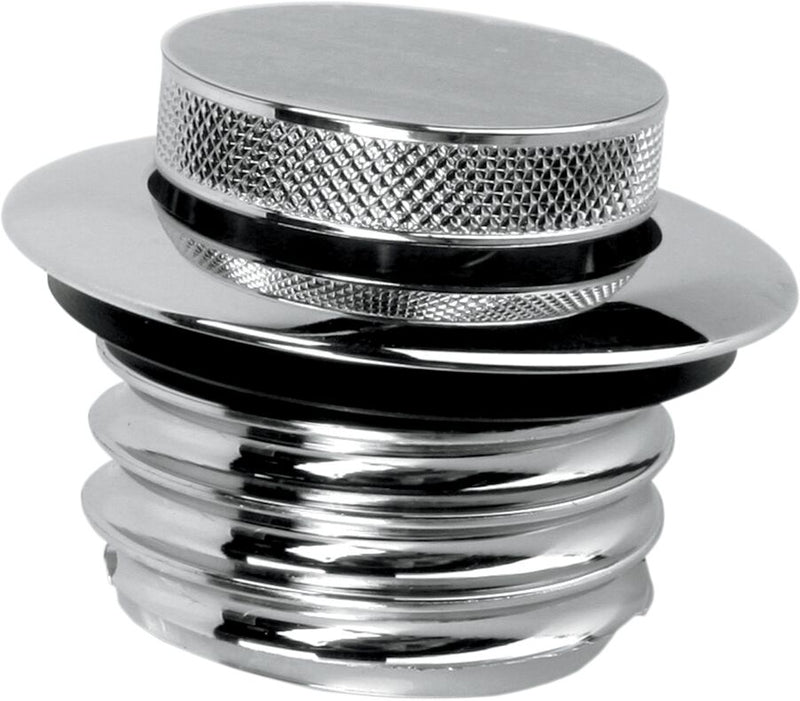 Drag Specialties Pop-Up Gas Cap Fuel Cap Chrome Silver Late Non-Vented Billet Aluminium #03-0329-B1