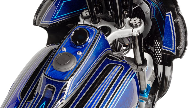 Drag Specialties Pop-Up Gas Cap Fuel Cap Black Wrinkle Early Vented Billet Aluminium Each