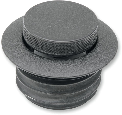 Drag Specialties Pop-Up Gas Cap Fuel Cap Black Wrinkle Early Non-Vented Billet Aluminium