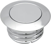 Drag Specialties Pop-Up Gas Cap Fuel Cap Chrome Silver Late Vented Billet Aluminium