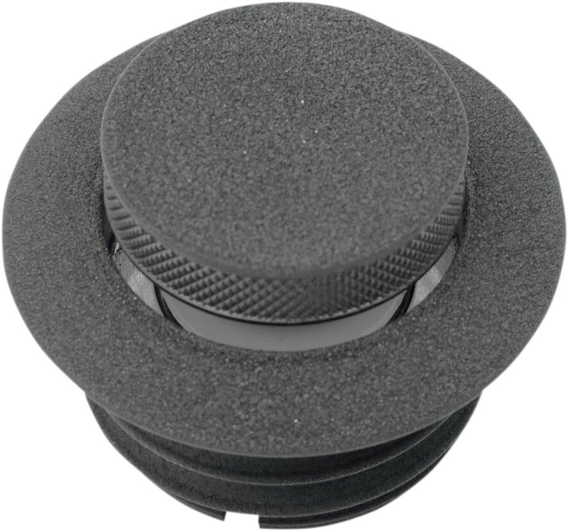 Drag Specialties Pop-Up Gas Cap Fuel Cap Black Wrinkle Late Vented Billet Aluminium Each