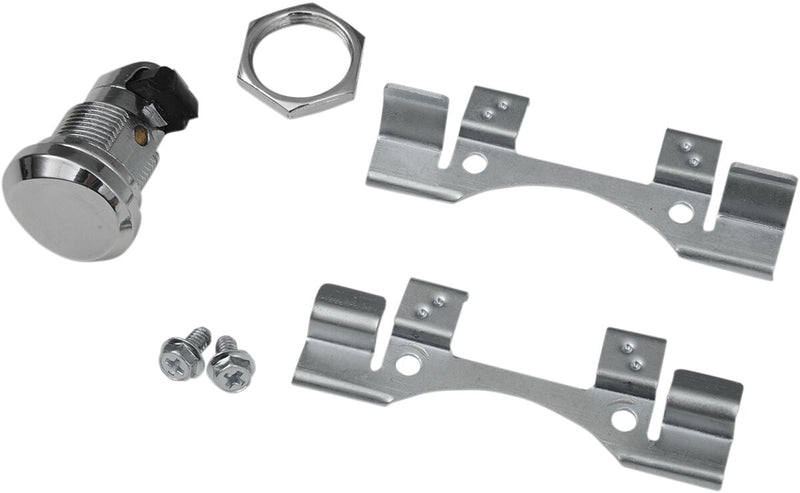 Drag Specialties Push-Button Fuel Door Latch Kit Fits Harley-Davidson Touring, Trike Models 1992-2024