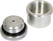 LA Choppers Vented Gas Cap with Weld-On Bung Fuel Cap Aluminium Silver Knurled