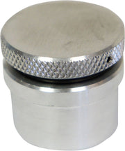 LA Choppers Vented Gas Cap with Weld-On Bung Fuel Cap Aluminium Silver Knurled #LA-7450-01
