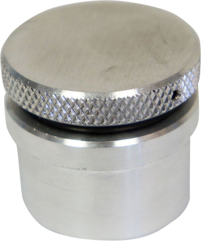 LA Choppers Vented Gas Cap with Weld-On Bung Fuel Cap Aluminium Silver Knurled #LA-7450-01