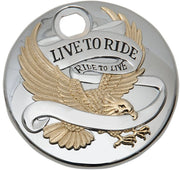 Drag Specialties "Live to Ride" Fuel Console Door Fits Harley-Davidson Touring Models 1992-2007