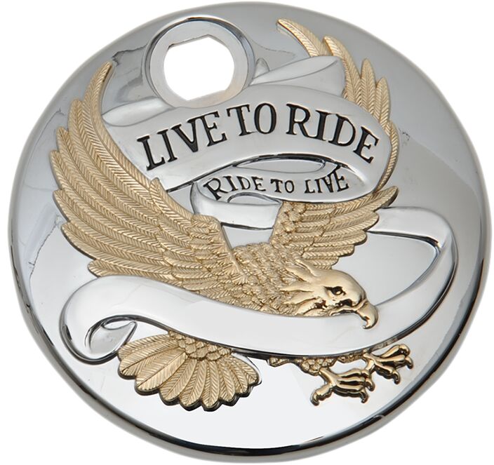 Drag Specialties "Live to Ride" Fuel Console Door Fits Harley-Davidson Touring Models 1992-2007
