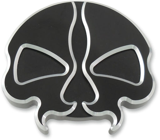 Drag Specialties Split Skull Gas Cap Fuel Cap Black Vented Aluminium Die-Cast