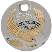 Drag Specialties "Live to Ride" Fuel Console Door Fits Harley-Davidson Touring, Trike Models 2008-2024