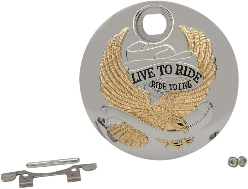 Drag Specialties "Live to Ride" Fuel Console Door Fits Harley-Davidson Touring, Trike Models 2008-2024