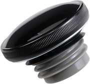 Drag Specialties Screw-In Gas Cap Fuel Cap Black Gloss Vented Stainless Steel #03-0305GB-A