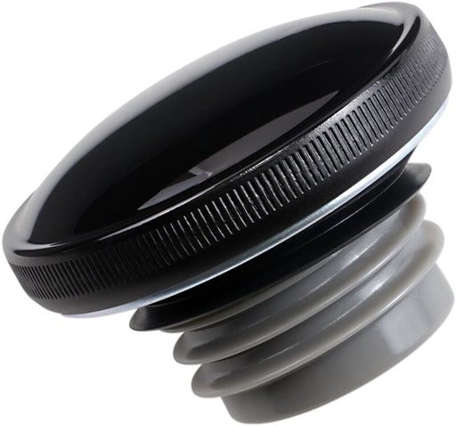 Drag Specialties Screw-In Gas Cap Fuel Cap Black Gloss Vented Stainless Steel