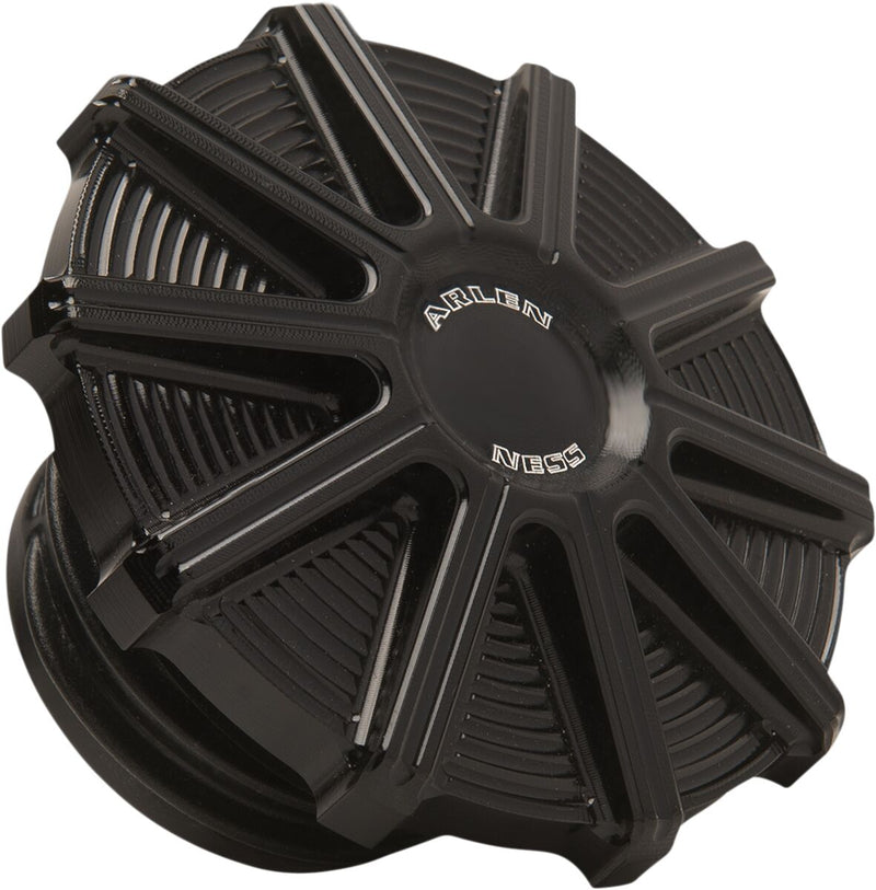 Arlen Ness Black Anodised Vented 10 Gauge Gas Cap for Various Various Harley-Davidson Motorcycles (See Fitment List)