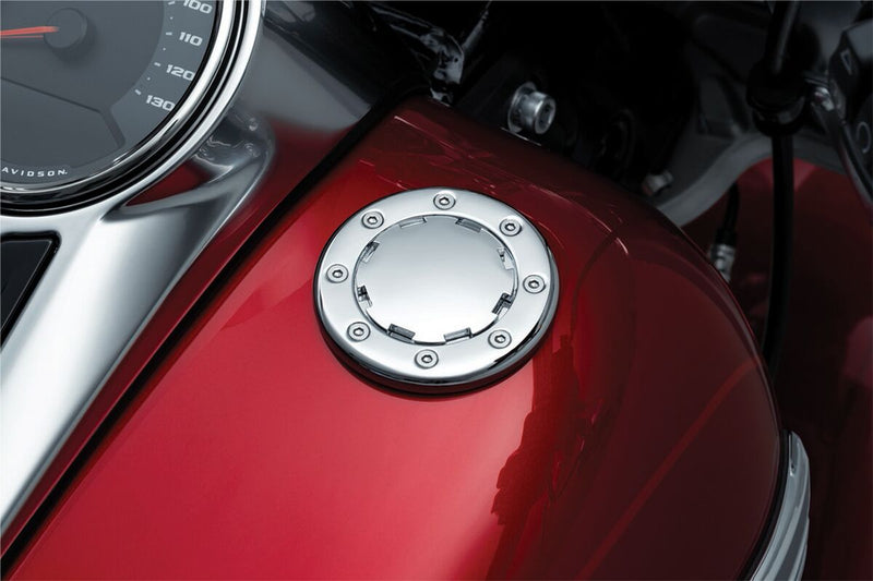 Kuryakyn Flush-Mount Gas Cap Fuel Cap Chrome Vented Stainless Steel #KUR7434