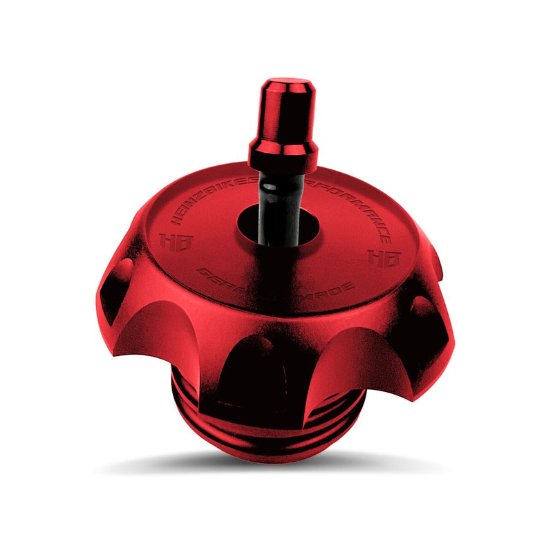 Heinz Bikes Performance Vented Gas Caps Vent Cap Red Fuel Cap Billet Aluminium #HB-PVGC-R
