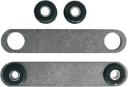 LA Choppers Weld-On Gas/Oil Tank Tab Kit Mount Black Raw Silver Fuel Tank Rubber Steel