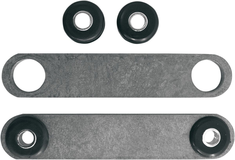 LA Choppers Weld-On Gas/Oil Tank Tab Kit Mount Black Raw Silver Fuel Tank Rubber Steel #LA-8900-00