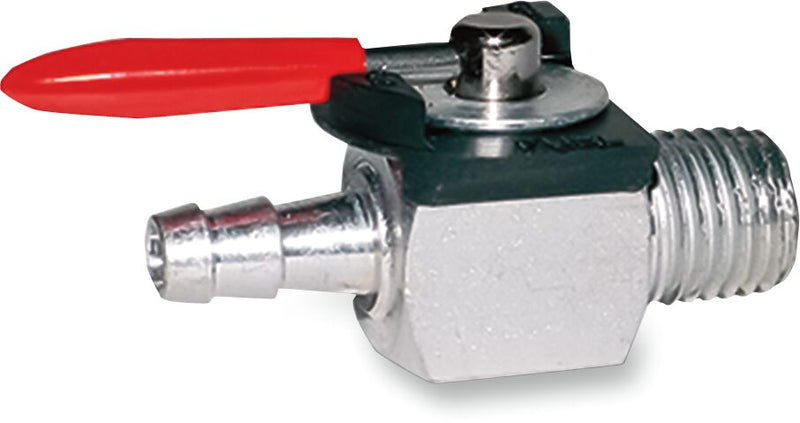 Motion Pro Fuel Valve - Inline, Each, Steel /  Viton /  Zinc - Black / Red / Silver
