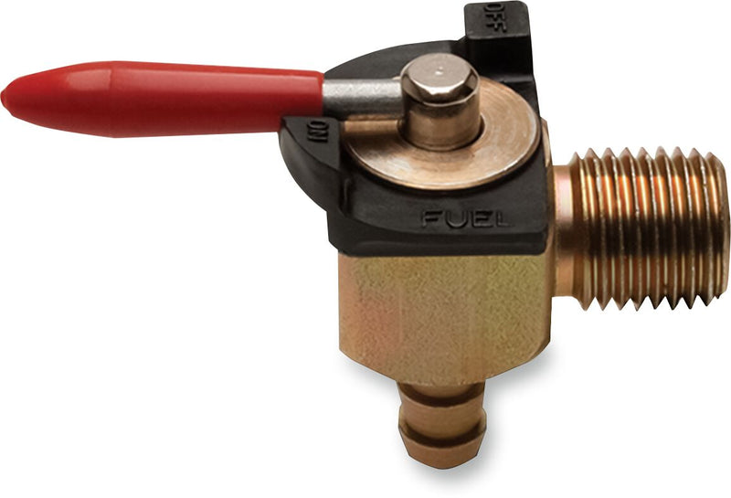 Motion Pro Fuel Valve - Each, Inline, Steel /  Viton /  Zinc - Black / Gold / Red