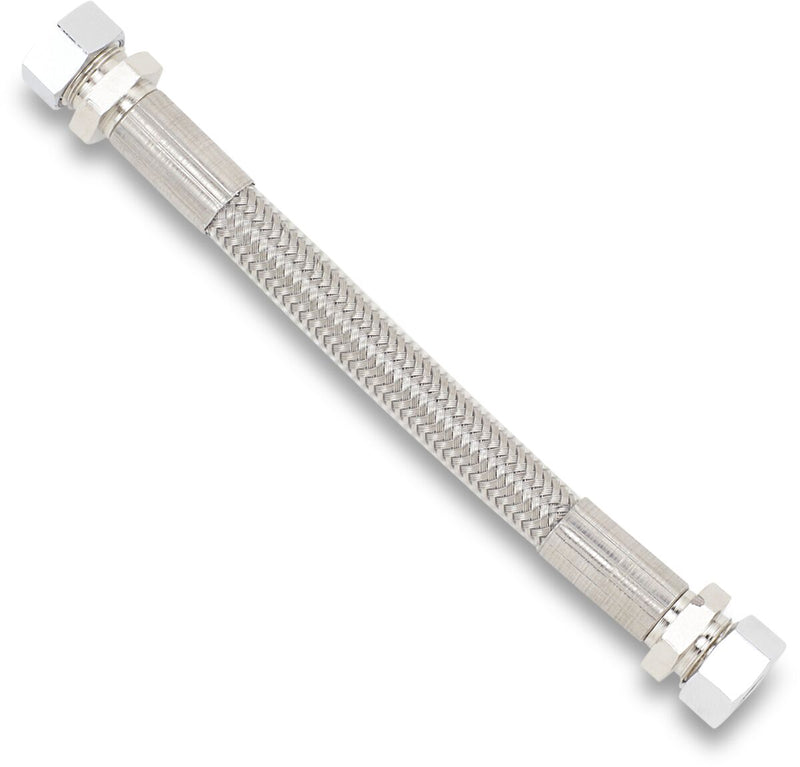 Drag Specialties Fuel Tank Crossover Line Fuel Line Silver Braided Stainless Steel Each