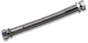 Drag Specialties Fuel Tank Crossover Line Fuel Line Silver Braided Stainless Steel Each