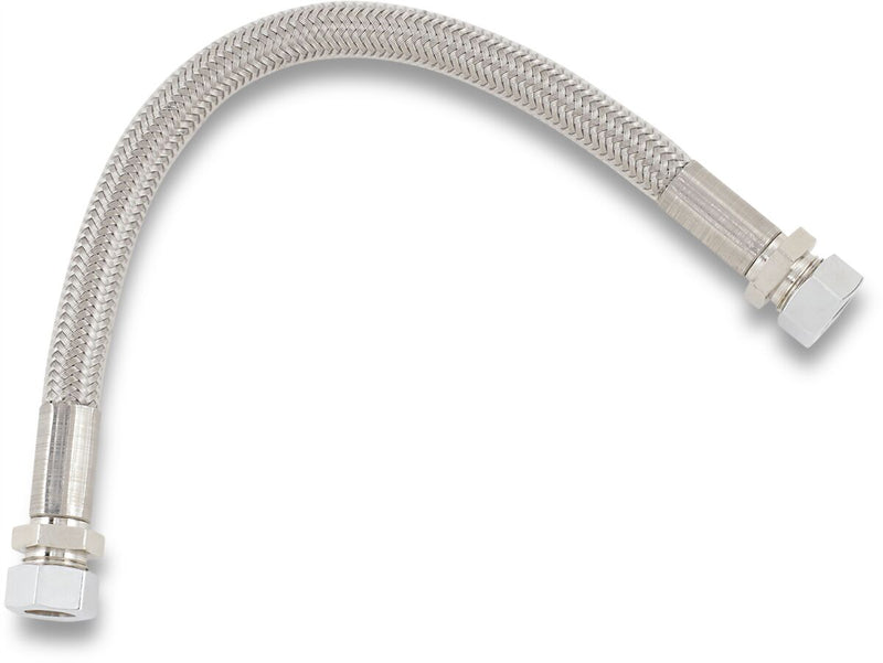 Drag Specialties Fuel Tank Crossover Line Fuel Line Silver Braided Stainless Steel Each