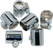 NAMZ Coloured Hose Clamps for Fuel Line Chrome Silver Brass 6 Pack