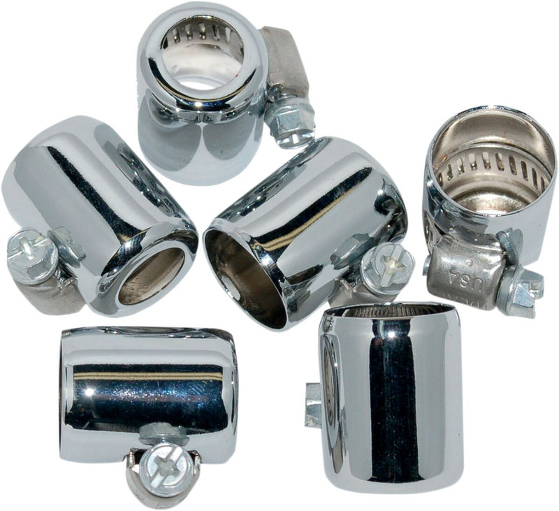 NAMZ Coloured Hose Clamps for Fuel Line Chrome Silver Brass 6 Pack