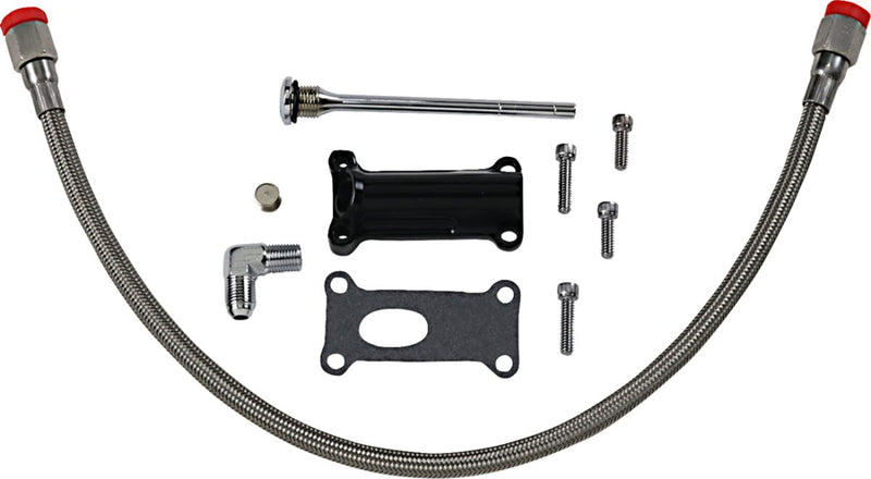 Drag Specialties Black Engine Oil Spout Kit for 2002-2006 Harley-Davidson Touring Motorcycles