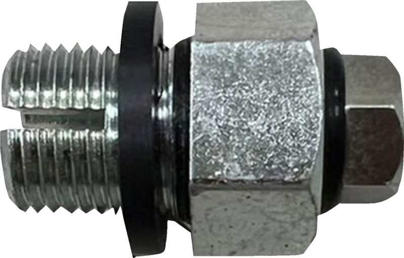 Drag Specialties Oversized Drain Plug Black Silver Piggyback Oil Reservoir Steel #D11-0307