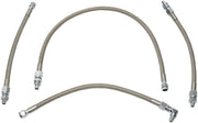 Drag Specialties Stainless Steel Braided Oil Line Kit Chrome Silver