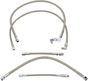 Drag Specialties Stainless Steel Braided Oil Line Kit Chrome Silver