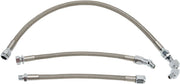 Drag Specialties Stainless Steel Braided Oil Line Kit Chrome Silver