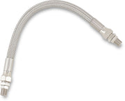Drag Specialties Universal Stainless Steel Braided Oil Line Chrome Silver Each
