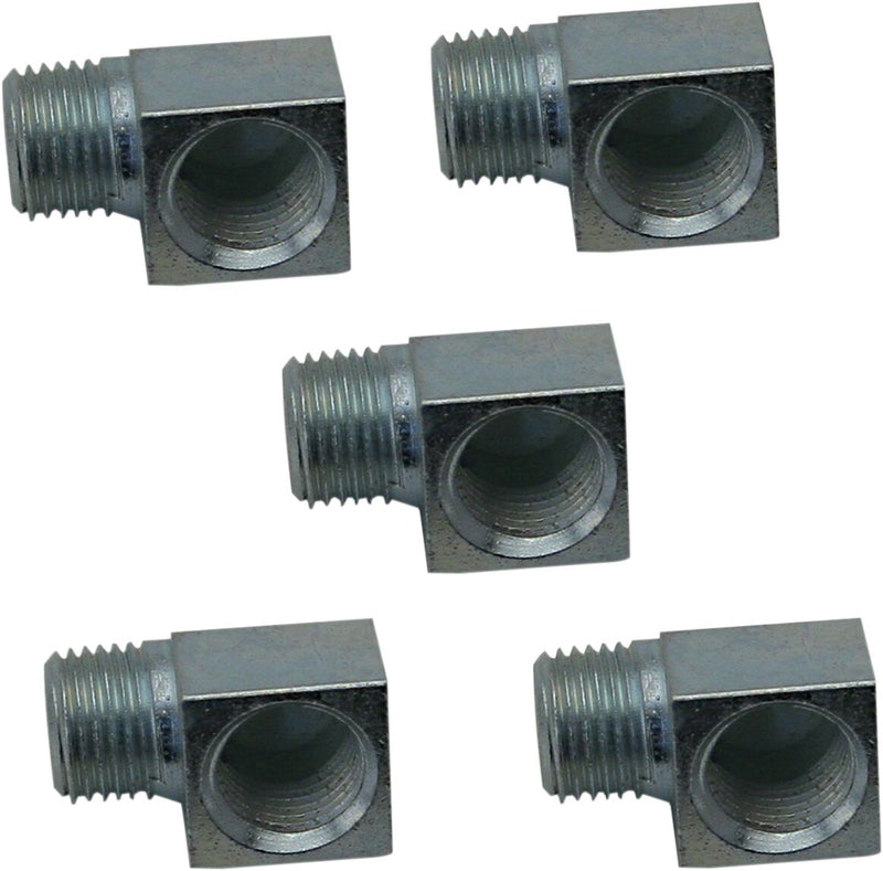 S&S Cycle Supply/Return Line Elbow Black 5 Pack #50-1007