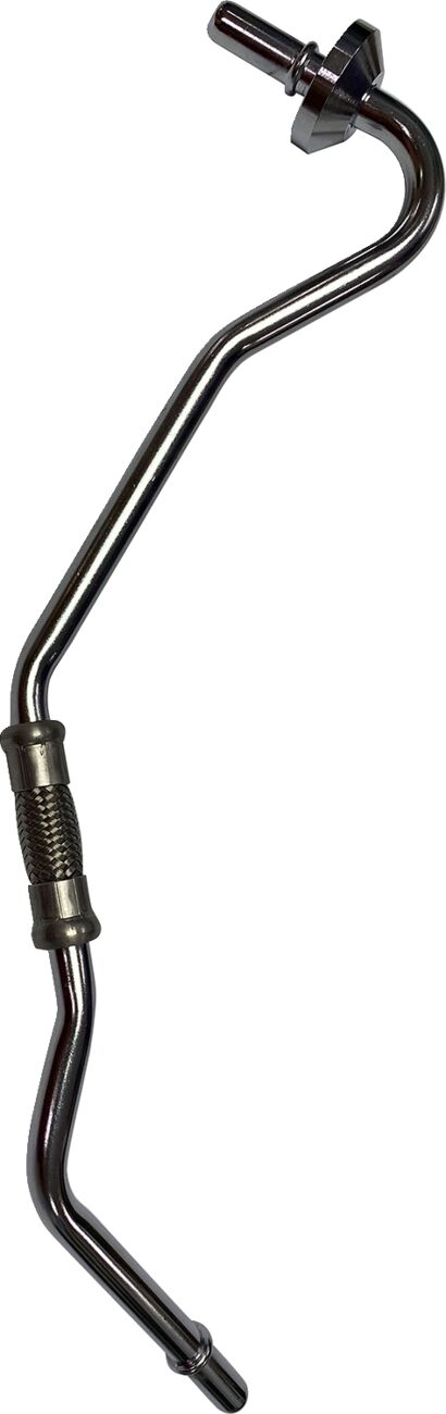 Drag Specialties Chrome Oil Line Silver Vent Line