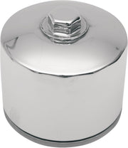 Drag Specialties Magnetic Ring Oil Filter Chrome Silver Spin-On