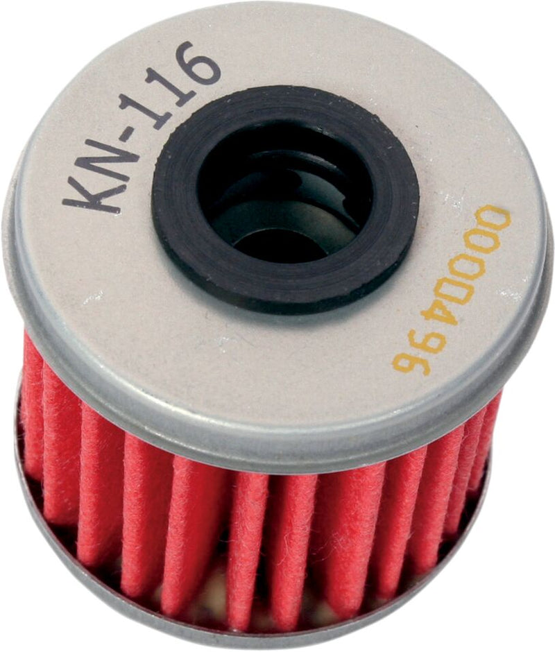 K & N Performance Oil Filter Red Silver Standard Cartridge #KN-116