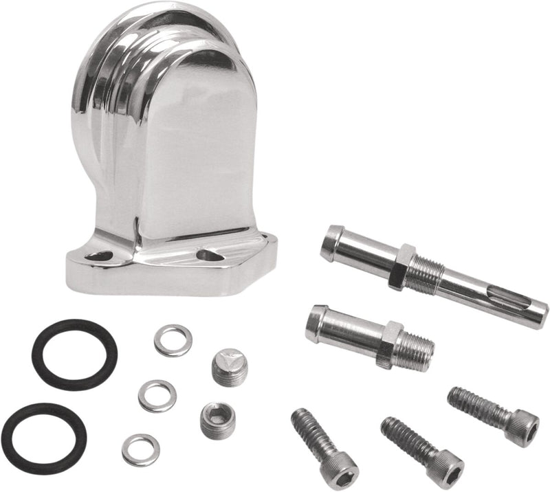 S&S Cycle Oil Filter Mounting Bracket Kit Polished Silver Billet Aluminium #31-6510