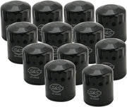 S&S Cycle Oil Filter Black Canister Steel 12 Pack