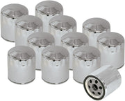 S&S Cycle Oil Filter Chrome Silver Canister Steel 12 Pack