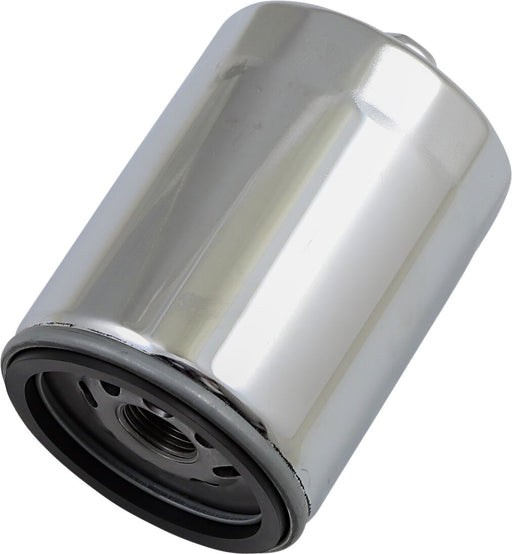 Drag Specialties Spin-On Oil Filter Chrome Silver M8