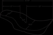 Drag Specialties Spoon-Style 2-Up Seat #0801-0442