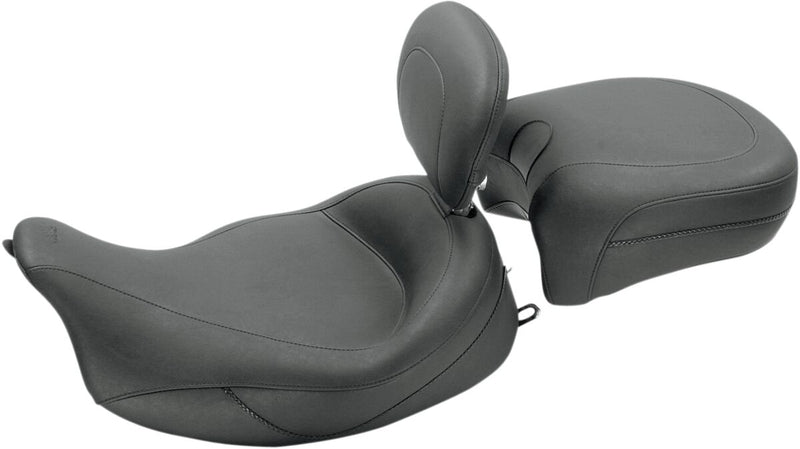 Mustang Vintage Super Solo Vinyl Seat with Removable Driver Backrest Black Solo Seat #79446