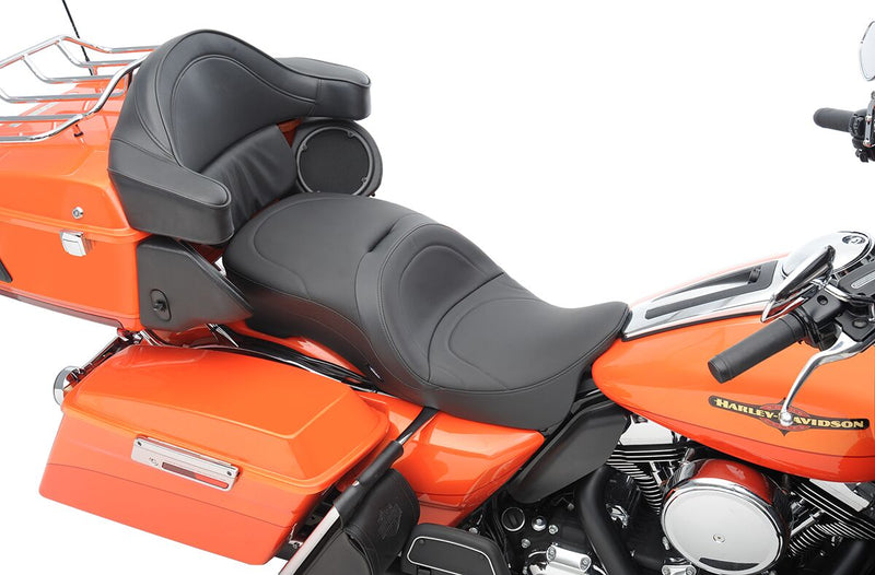 Drag Specialties Backrest Compatible 2-Up Leather Touring Seat #0801-0833
